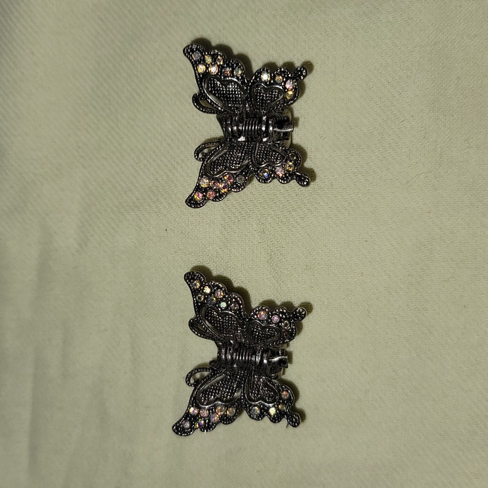 Vintage Rhinestone Hair Clips